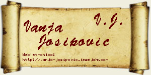 Vanja Josipović vizit kartica